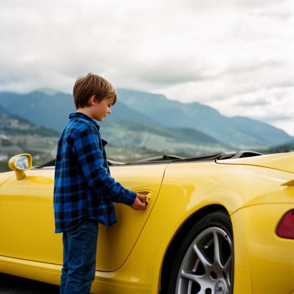 Child with dream car — DreamDrive Studios